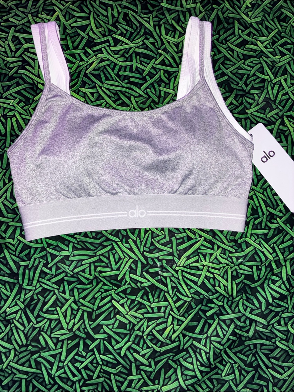 ALO Yoga Metallic Lilac Sports Bra